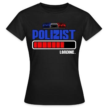 Polizist Loading Polizei - Frauen T-Shirt - Schwarz - Vorne - AI Model Female 172 dark (172cm)