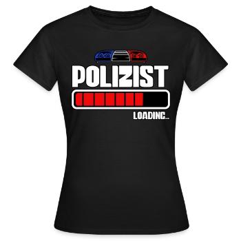 Polizist Loading Polizei - Frauen T-Shirt - Schwarz - Vorne - AI Model Female 172 dark (172cm)