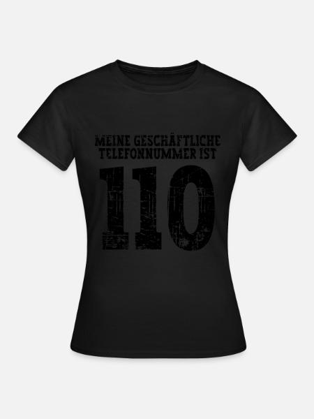 Polizist Polizei - Frauen T-Shirt - Schwarz