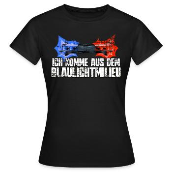 Polizist Polizei - Frauen T-Shirt - Schwarz - Vorne - AI Model Female 172 dark (172cm)