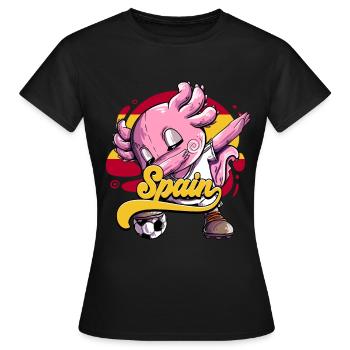 Spanien Fußball - Frauen T-Shirt - Schwarz - Vorne - AI Model Female 172 dark (172cm)
