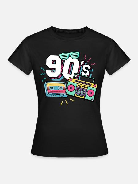 90er Jahre 90s - T-shirt dam - svart