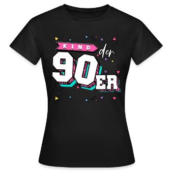 Enfants des années 90 des années 90 - T-shirt Femme - noir - Devant - AI Model Female 172 dark (172cm)