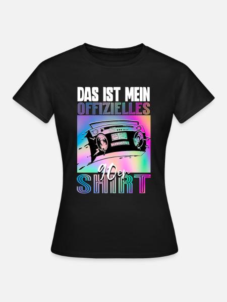 90er Jahre - Frauen T-Shirt - Schwarz
