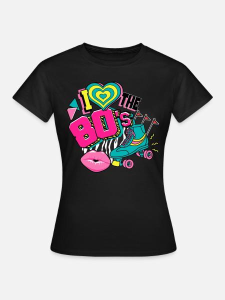 Jaren 80 Ik hou van de jaren 80 - Vrouwen T-shirt - zwart