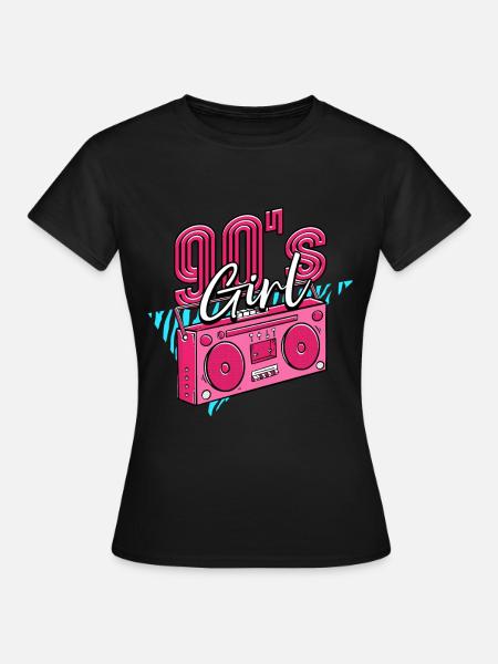 Anni '90 '90 Ragazza - Maglietta da donna - nero