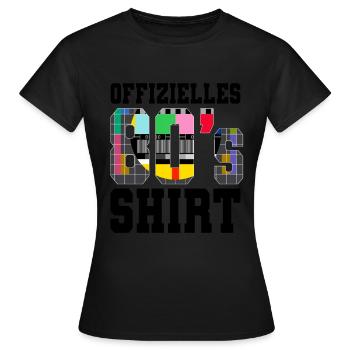 80er Jahre Offizielles 80s - Frauen T-Shirt - Schwarz - Vorne - AI Model Female 172 dark (172cm)