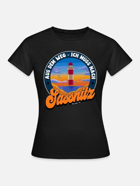 Sassnitz - Frauen T-Shirt - Schwarz