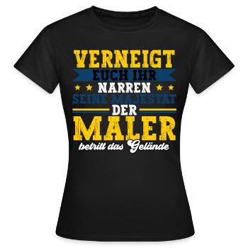 Maler - Frauen T-Shirt - Schwarz - Vorne - AI Model Female 172 dark (172cm)