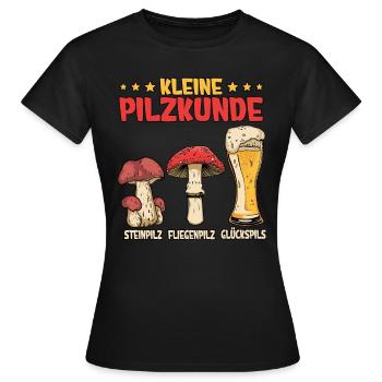 Pilzsammler Pilz Sucher - Frauen T-Shirt - Schwarz - Vorne - AI Model Female 172 dark (172cm)