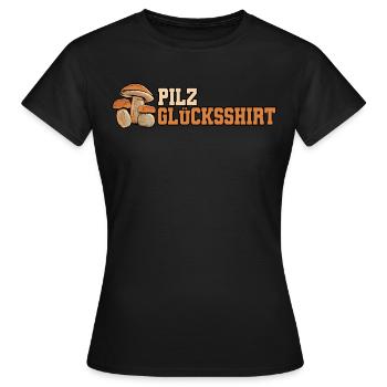 Pilz Glücksbringer Pilzsammler Pilz Sucher - Frauen T-Shirt - Schwarz - Vorne - AI Model Female 172 dark (172cm)