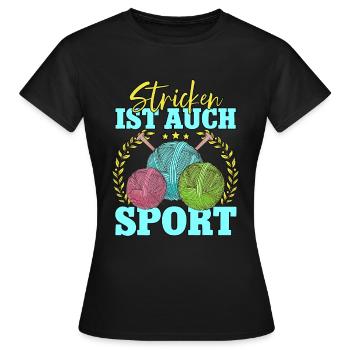 Häkeln - Frauen T-Shirt - Schwarz - Vorne - AI Model Female 172 dark (172cm)