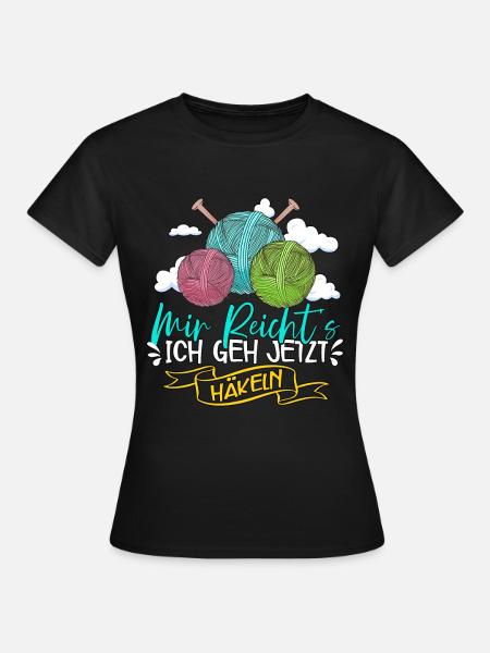 Häkeln - Frauen T-Shirt - Schwarz