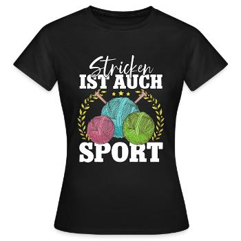 Häkeln - Frauen T-Shirt - Schwarz - Vorne - AI Model Female 172 dark (172cm)