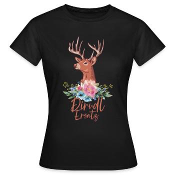 Remplacement de Dirndl - T-shirt Femme - noir - Devant - AI Model Female 172 dark (172cm)