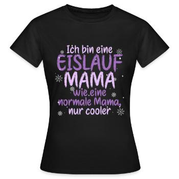 Eislaufen - Frauen T-Shirt - Schwarz - Vorne - AI Model Female 172 dark (172cm)