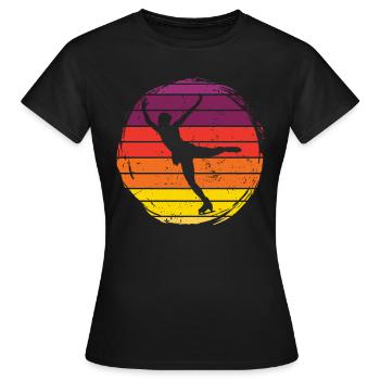 Eislaufen - Frauen T-Shirt - Schwarz - Vorne - AI Model Female 172 dark (172cm)