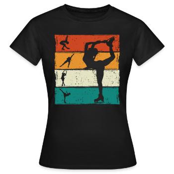 Eislaufen - Frauen T-Shirt - Schwarz - Vorne - AI Model Female 172 dark (172cm)