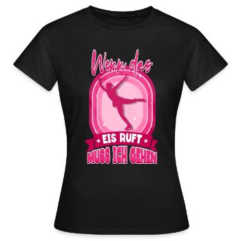 Eislaufen - Frauen T-Shirt - Schwarz - Vorne - AI Model Female 172 dark (172cm)