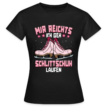 Eislaufen - Frauen T-Shirt - Schwarz - Vorne - AI Model Female 172 dark (172cm)
