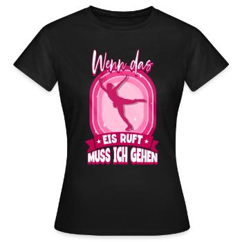Eislaufen - Frauen T-Shirt - Schwarz - Vorne - AI Model Female 172 dark (172cm)
