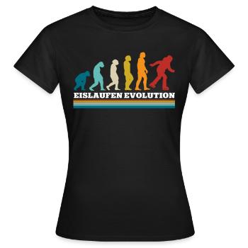 Eislaufen - Frauen T-Shirt - Schwarz - Vorne - AI Model Female 172 dark (172cm)