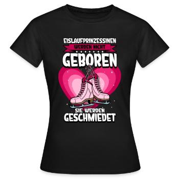 Eislaufen - Frauen T-Shirt - Schwarz - Vorne - AI Model Female 172 dark (172cm)