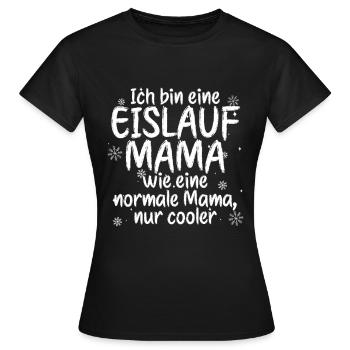 Eislaufen - Frauen T-Shirt - Schwarz - Vorne - AI Model Female 172 dark (172cm)