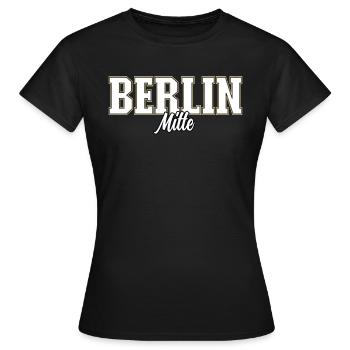 Berlin Mitte - T-shirt Femme - noir - Devant - AI Model Female 172 dark (172cm)