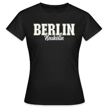Berlin Neukölln - T-shirt Femme - noir - Devant - AI Model Female 172 dark (172cm)