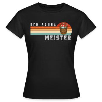 Sauna - Dame-T-shirt - sort - Foran - AI Model Female 172 dark (172cm)