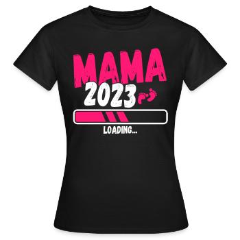 Werdende Mama 2023 - Frauen T-Shirt - Schwarz - Vorne - AI Model Female 172 dark (172cm)