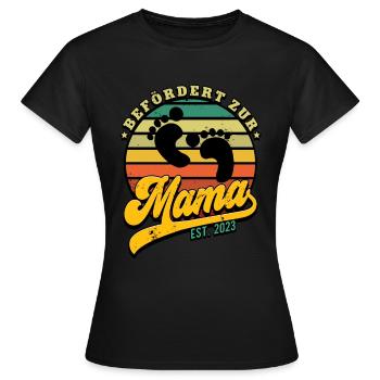 Werdende Mama 2023 - Frauen T-Shirt - Schwarz - Vorne - AI Model Female 172 dark (172cm)