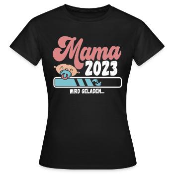 Werdende Mama 2023 - Frauen T-Shirt - Schwarz - Vorne - AI Model Female 172 dark (172cm)