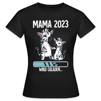 Werdende Mama 2023 - Frauen T-Shirt - Schwarz - Vorne - AI Model Female 172 dark (172cm)