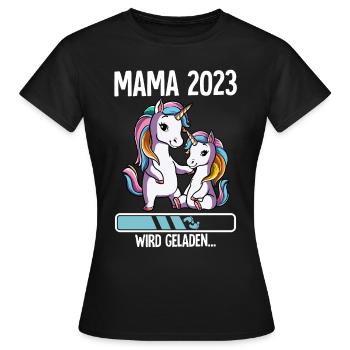 Werdende Mama 2023 - Frauen T-Shirt - Schwarz - Vorne - AI Model Female 172 dark (172cm)