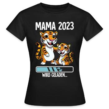 Werdende Mama 2023 - Frauen T-Shirt - Schwarz - Vorne - AI Model Female 172 dark (172cm)