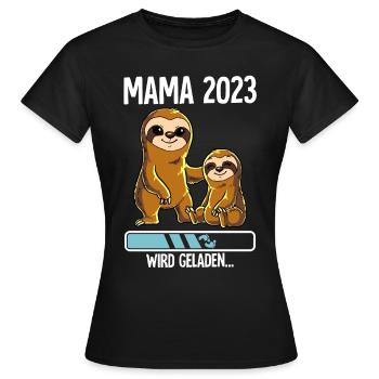 Werdende Mama 2023 - Frauen T-Shirt - Schwarz - Vorne - AI Model Female 172 dark (172cm)