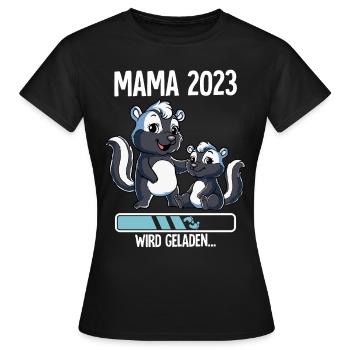 Werdende Mama 2023 - Frauen T-Shirt - Schwarz - Vorne - AI Model Female 172 dark (172cm)