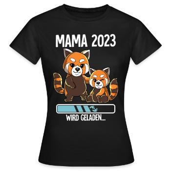 Werdende Mama 2023 - Frauen T-Shirt - Schwarz - Vorne - AI Model Female 172 dark (172cm)