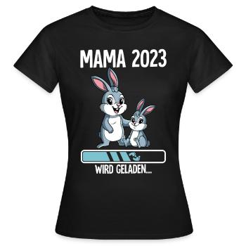 Werdende Mama 2023 - Frauen T-Shirt - Schwarz - Vorne - AI Model Female 172 dark (172cm)