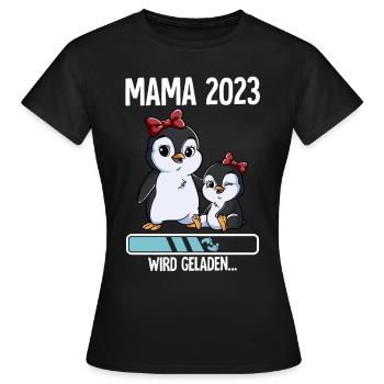 Werdende Mama 2023 - Frauen T-Shirt - Schwarz - Vorne - AI Model Female 172 dark (172cm)