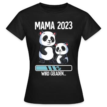 Werdende Mama 2023 - Frauen T-Shirt - Schwarz - Vorne - AI Model Female 172 dark (172cm)