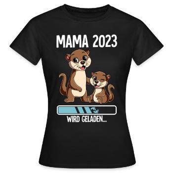 Werdende Mama 2023 - Frauen T-Shirt - Schwarz - Vorne - AI Model Female 172 dark (172cm)