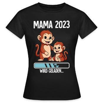 Werdende Mama 2023 - Frauen T-Shirt - Schwarz - Vorne - AI Model Female 172 dark (172cm)