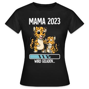Werdende Mama 2023 - Frauen T-Shirt - Schwarz - Vorne - AI Model Female 172 dark (172cm)