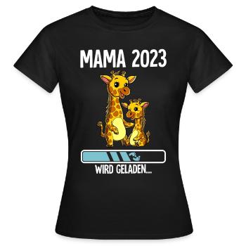 Werdende Mama 2023 - Frauen T-Shirt - Schwarz - Vorne - AI Model Female 172 dark (172cm)