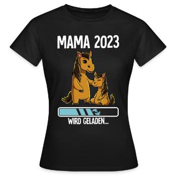 Werdende Mama 2023 - Frauen T-Shirt - Schwarz - Vorne - AI Model Female 172 dark (172cm)