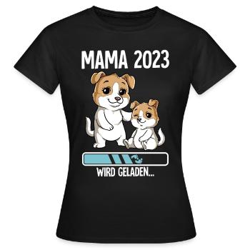 Werdende Mama 2023 - Frauen T-Shirt - Schwarz - Vorne - AI Model Female 172 dark (172cm)
