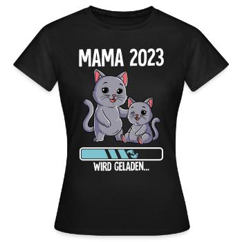 Werdende Mama 2023 - Frauen T-Shirt - Schwarz - Vorne - AI Model Female 172 dark (172cm)